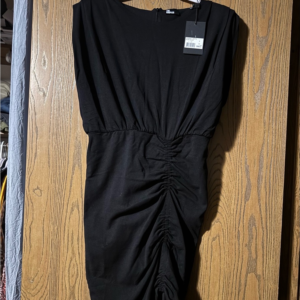 NWT: The Kooples: Black Bodycon Midi Dress for Cocktail Nights